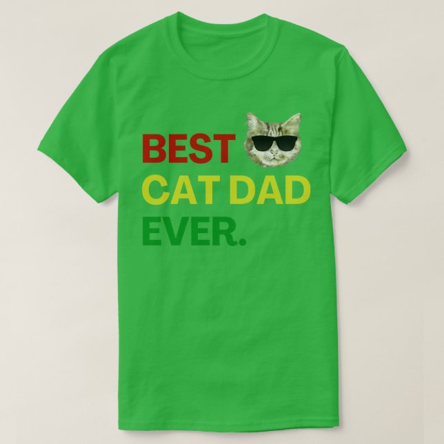 Bester Cat Vater je Cat Lover Besitzer T-Shirt (Design vorne)