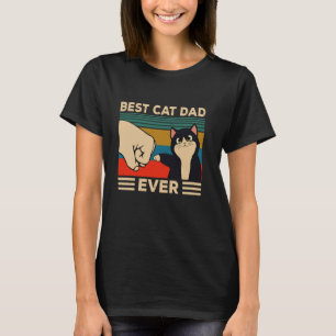 Bester Cat Vater je Daddy Paw Fist Bump Meow Kitte T-Shirt