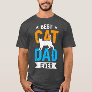 Bester Cat Vater je Daddy Vater Redewendungen Vate T-Shirt