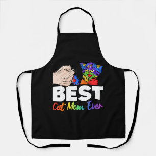 Bester Cat Vater je farbenfroher Regenbogen Mutter Schürze