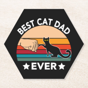 Bester Cat Vater je Faust Bump Untersetzer