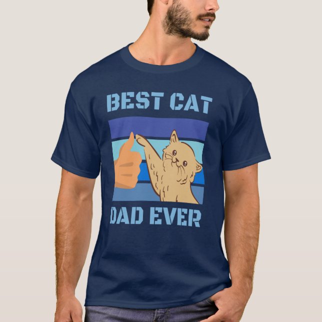 Bester Cat Vater je Faustblase T - Shirt (Vorderseite)