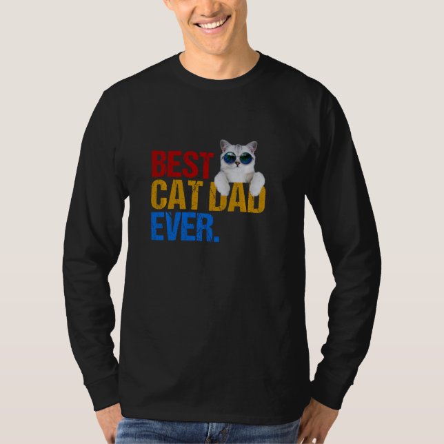 Bester Cat Vater je Fun Cat Eigentümer Vater Kitty T-Shirt (Vorderseite)