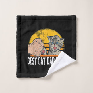 Bester Cat Vater je | Funny Cat Daddy Father Gift Waschlappen