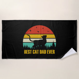 Bester Cat Vater je Geschenk Strandtuch