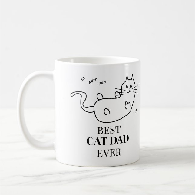 Bester Cat Vater je Kaffee Tasse (Links)