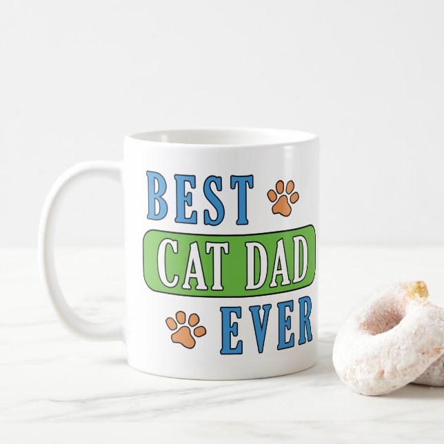 Bester Cat Vater je Kaffeetasse (Mit Donut)