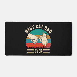 Bester Cat Vater je Katze Faust Vintage Männer Schreibtischunterlage