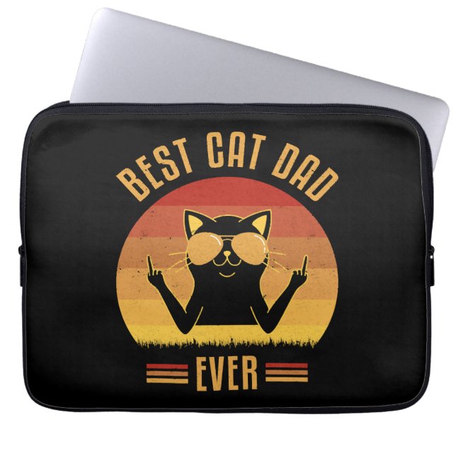 Bester Cat Vater je Laptopschutzhülle (Vorderseite)