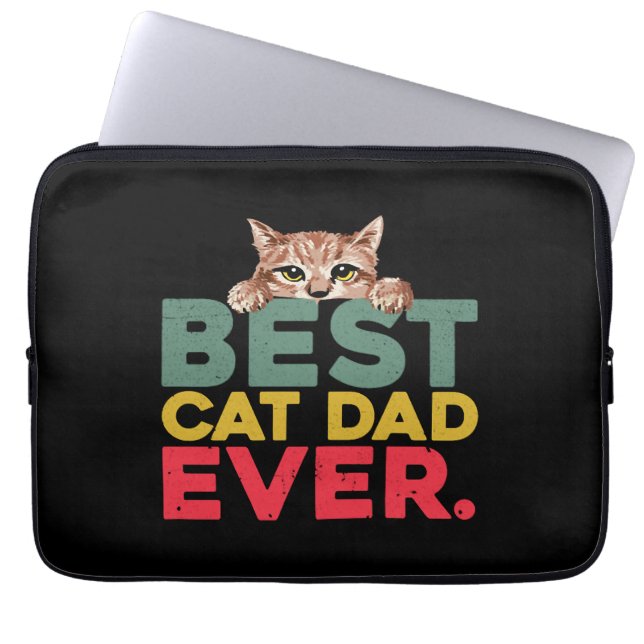 Bester Cat Vater je Laptopschutzhülle (Vorderseite)