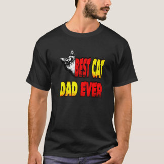 Bester Cat Vater je lustig Art meine schwarze Katz T-Shirt