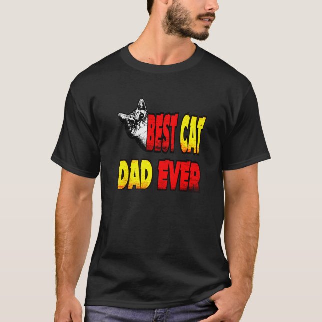 Bester Cat Vater je lustig Art meine schwarze Katz T-Shirt (Vorderseite)