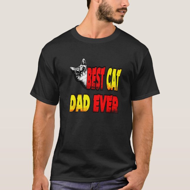 Bester Cat Vater je lustig Art meine schwarze Katz T-Shirt (Vorderseite)