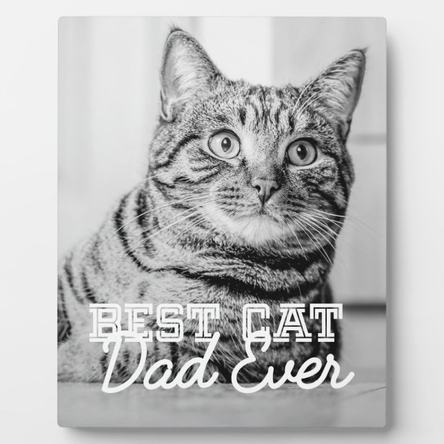 Bester Cat Vater je Modernes, benutzerdefiniertes  Fotoplatte (Vorderseite)