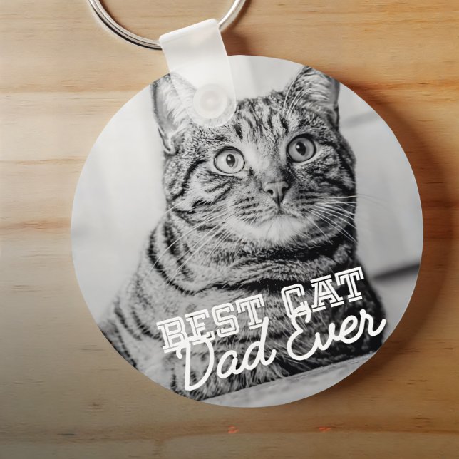 Bester Cat Vater je Modernes, benutzerdefiniertes  Schlüsselanhänger (Von Creator hochgeladen)