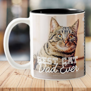 Bester Cat Vater je Modernes, benutzerdefiniertes  Zweifarbige Tasse