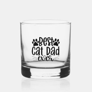 Bester Cat Vater je Pawprint Whiskyglas