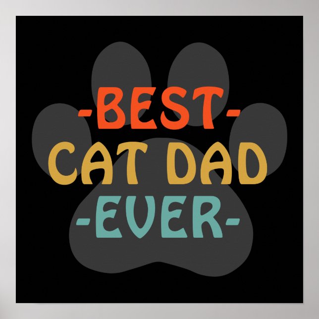 Bester Cat Vater je Poster (Vorne)