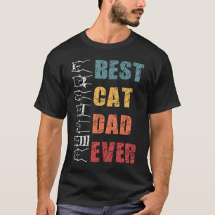 Bester Cat Vater je Retro Vintag mit MingKitt T-Shirt