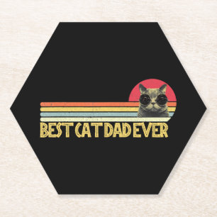 Bester Cat Vater je Shirt Cat Lovers Cat Vater Fab Untersetzer