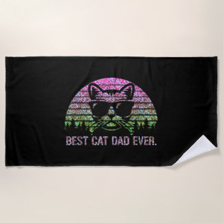Bester Cat Vater je Shirt Strandtuch