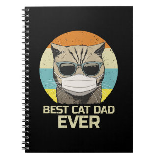 Bester Cat Vater je | Sonnenbrillen Face Mask Gesc Notizblock
