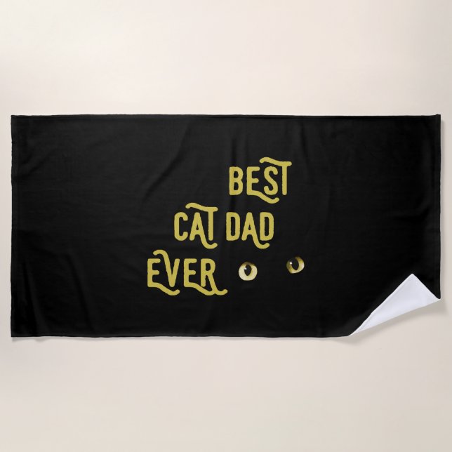 Bester Cat Vater je Strandtuch (Vorderseite)