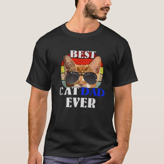 Bester Cat Vater je T-Shirt (Vorderseite)