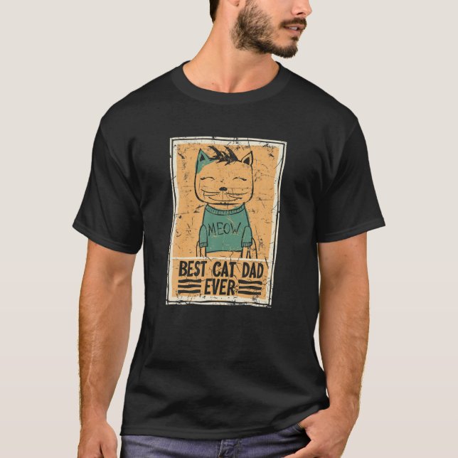Bester Cat Vater je T-Shirt (Vorderseite)