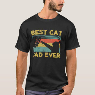 Bester Cat Vater je T-Shirt Funny Cat Daddy Pater 