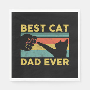 Bester Cat Vater je tee Funny Cat Daddy Vatertag Serviette