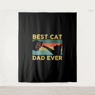 Bester Cat Vater je tee Funny Cat Daddy Vatertag Wandteppich