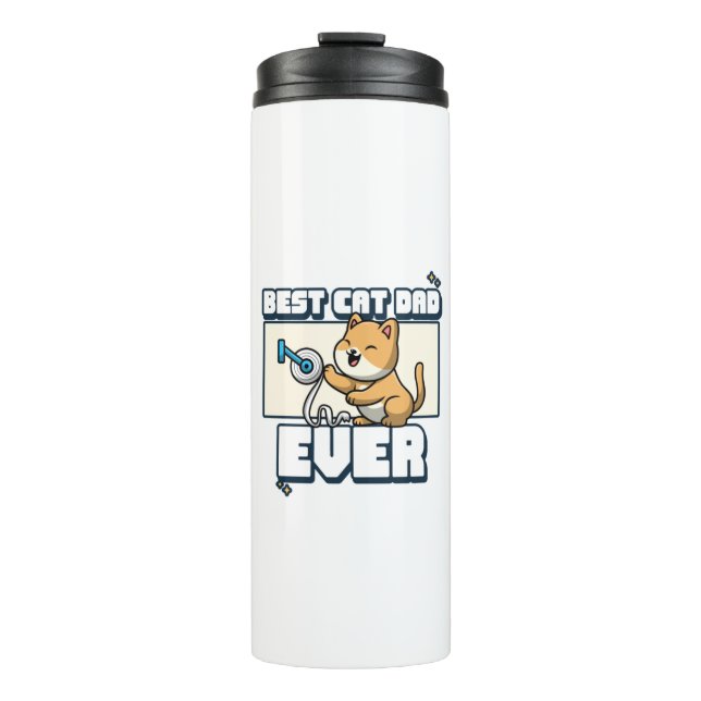 Bester Cat Vater je Thermosbecher (Vorderseite)
