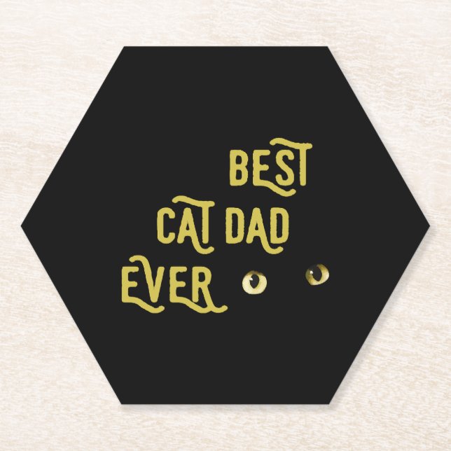 Bester Cat Vater je Untersetzer (Vorderseite)