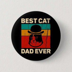 Bester Cat Vater je Vatertag Geschenk Button