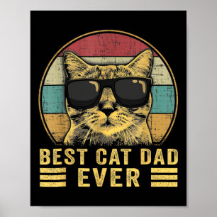 Bester Cat Vater je Vatertag Geschenk Vater Katze Poster