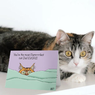 Bester Cat Vater je! Vatertag Karte