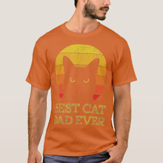Bester Cat Vater je Vintag Funny Cat Daddy Vathers T-Shirt