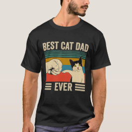 Bester Cat-Vater je Vintag T-Shirt