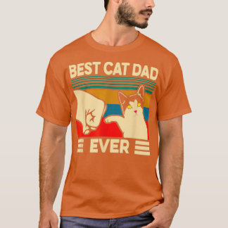 Bester Cat-Vater je Vintagen Männer Bump Fit Fath T-Shirt