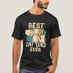 Bester Cat Vater je Vintager Vater Tag T-Shirt