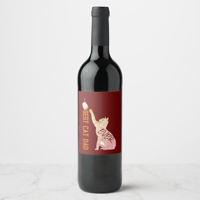 Bester Cat-Vater, je (wirklich) Weinetikett (Vorderseite)