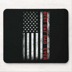 Bester Cat Vater jemals American Flag Cat Vater Fa Mousepad