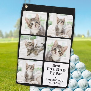 Bester CAT-VATER nach Par - Personalisiert 5-Fotol Golfhandtuch
