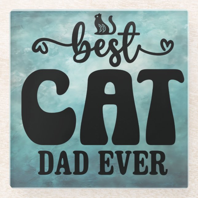 Bester Cat Vater Untersetzer (Vorderseite)