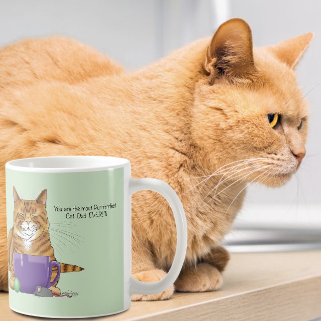 Bester Cat Vater Vatertag Kaffeetasse (Von Creator hochgeladen)