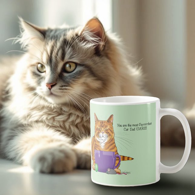 Bester Cat Vater Vatertag Kaffeetasse (Von Creator hochgeladen)