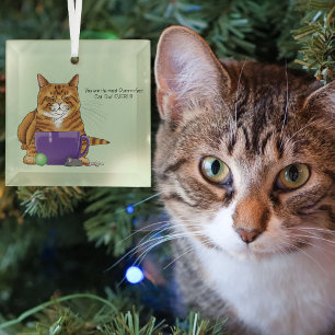 Bester Cat Vater Vatertag Ornament Aus Glas