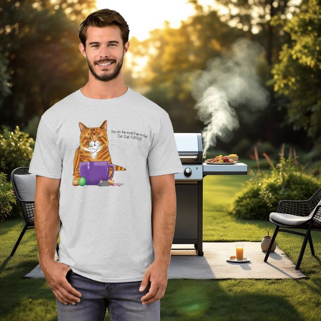 Bester Cat Vater Vatertag T-Shirt (Von Creator hochgeladen)