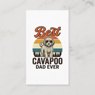 Bester Cavapoo-Vater aller Zeiten Vintage-Hund-Shi Visitenkarte